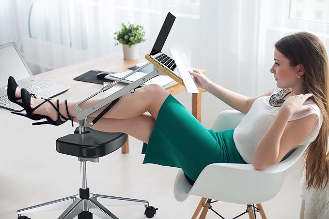 Lirrivia™  - Adjustable Tabletop and Footrest Computer Table